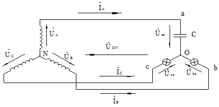 指示灯式相序表工作原理图