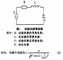 串联谐振试验的回路等效图